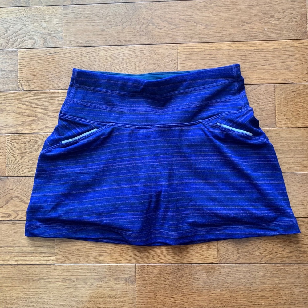 💜Athleta Relay Skirt/Skort-Purple Mini Stripe💜 - Picture 3 of 10